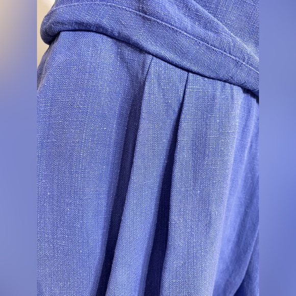 16 Louis Vuitton Lavender Bustier Linen | Silk Midi Dress • 38 - Picture 8 of 17